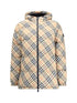 BURBERRY M hooded check down jacket 