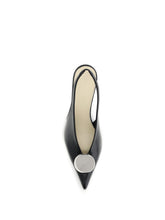 PROENZA SCHOULER 37 dome slash slingbacks in polished calf 