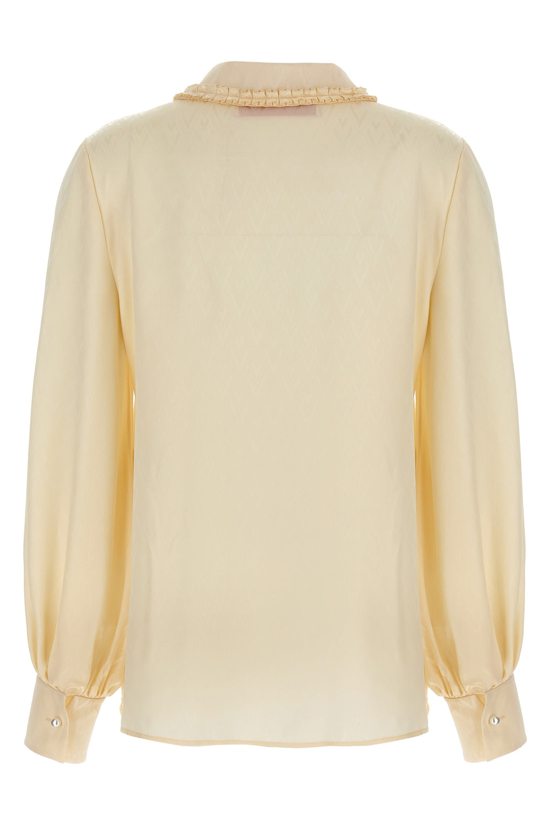 VALENTINO GARAVANI 44 all-over toute la v jacquard silk shirt
