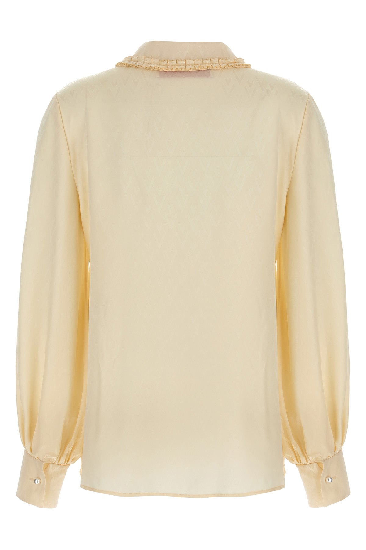 all-over toute la v jacquard silk shirt