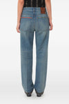 medium blue denim cotton jeans