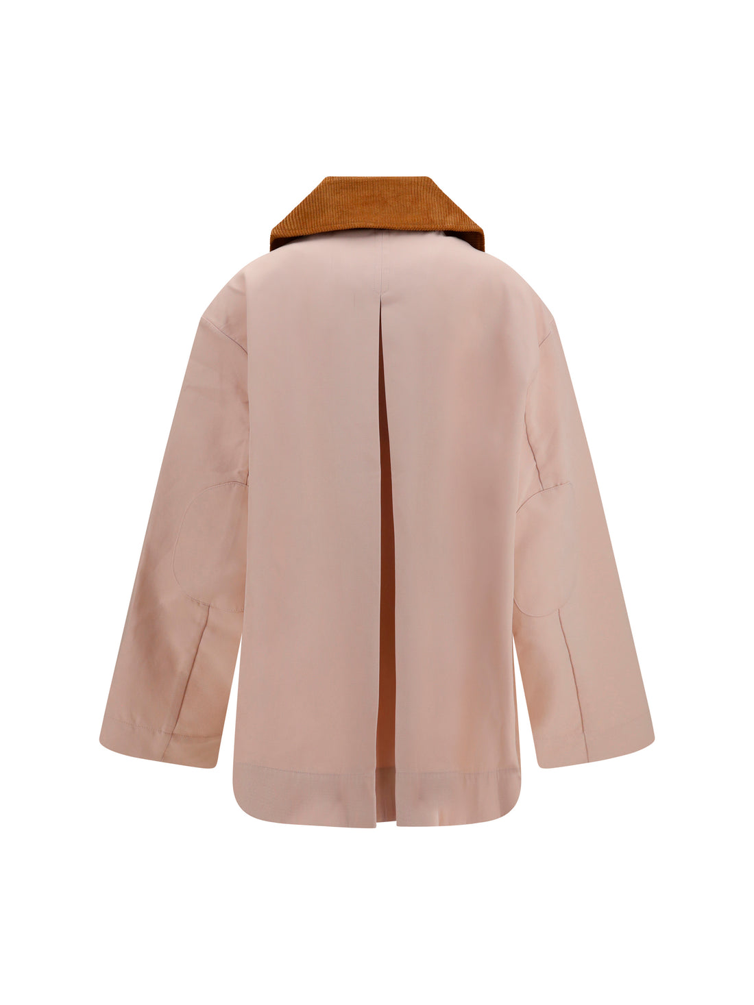 GANNI S-M twill jacket with suede details
