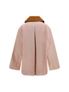 twill jacket with suede details