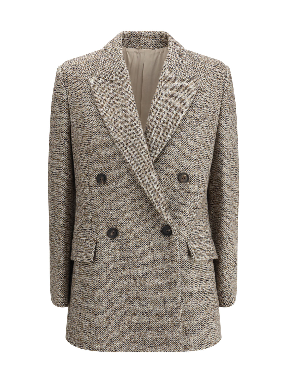 BRUNELLO CUCINELLI 42 virgin wool and silk mélange jacket