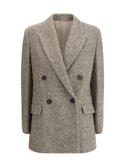 BRUNELLO CUCINELLI 42 virgin wool and silk mélange jacket