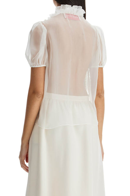 short-sleeved chiffon blouse