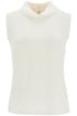 sleeveless silk top without