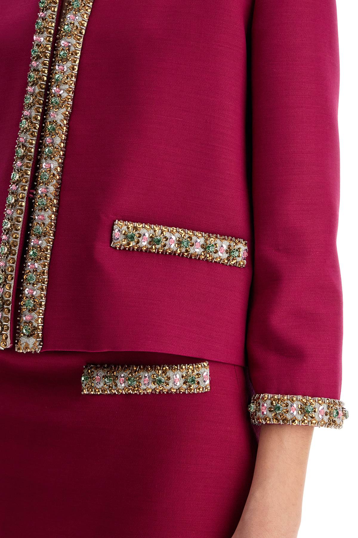 embroidered jacket in crepe couture