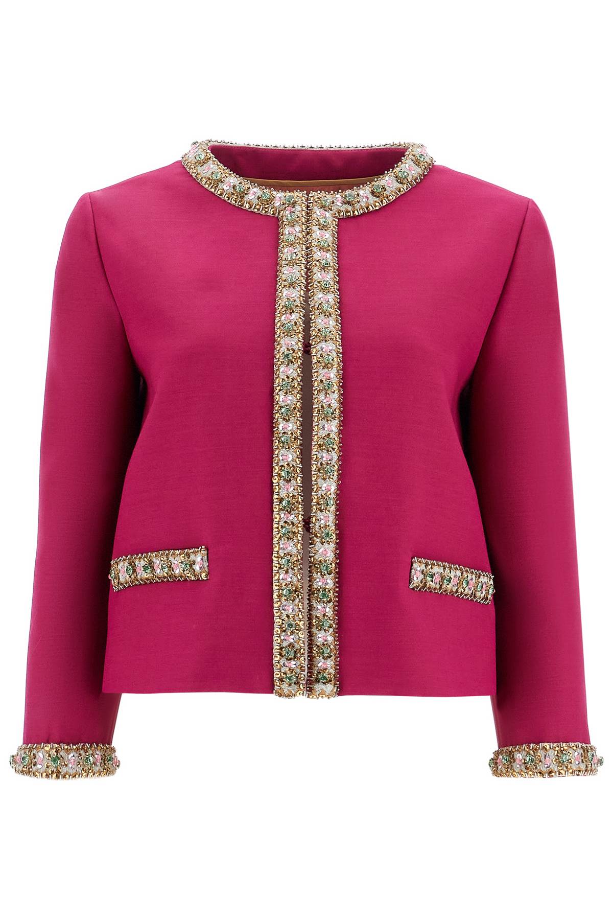 embroidered jacket in crepe couture