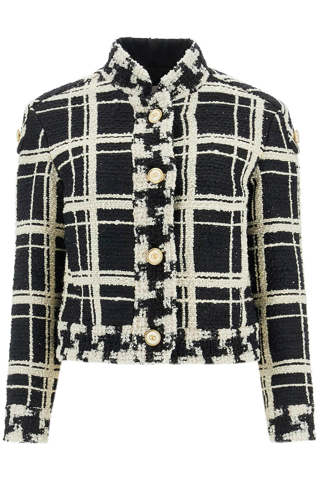 &quot;macro check tweed jacket for