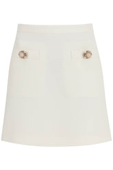 short crepe couture skirt