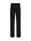 stretch silk satin trousers