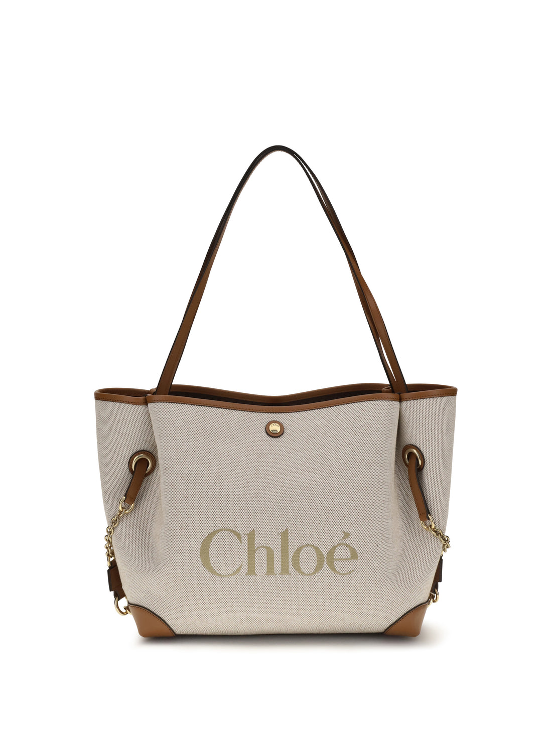 CHLOÉ OS clover tote bag in canvas