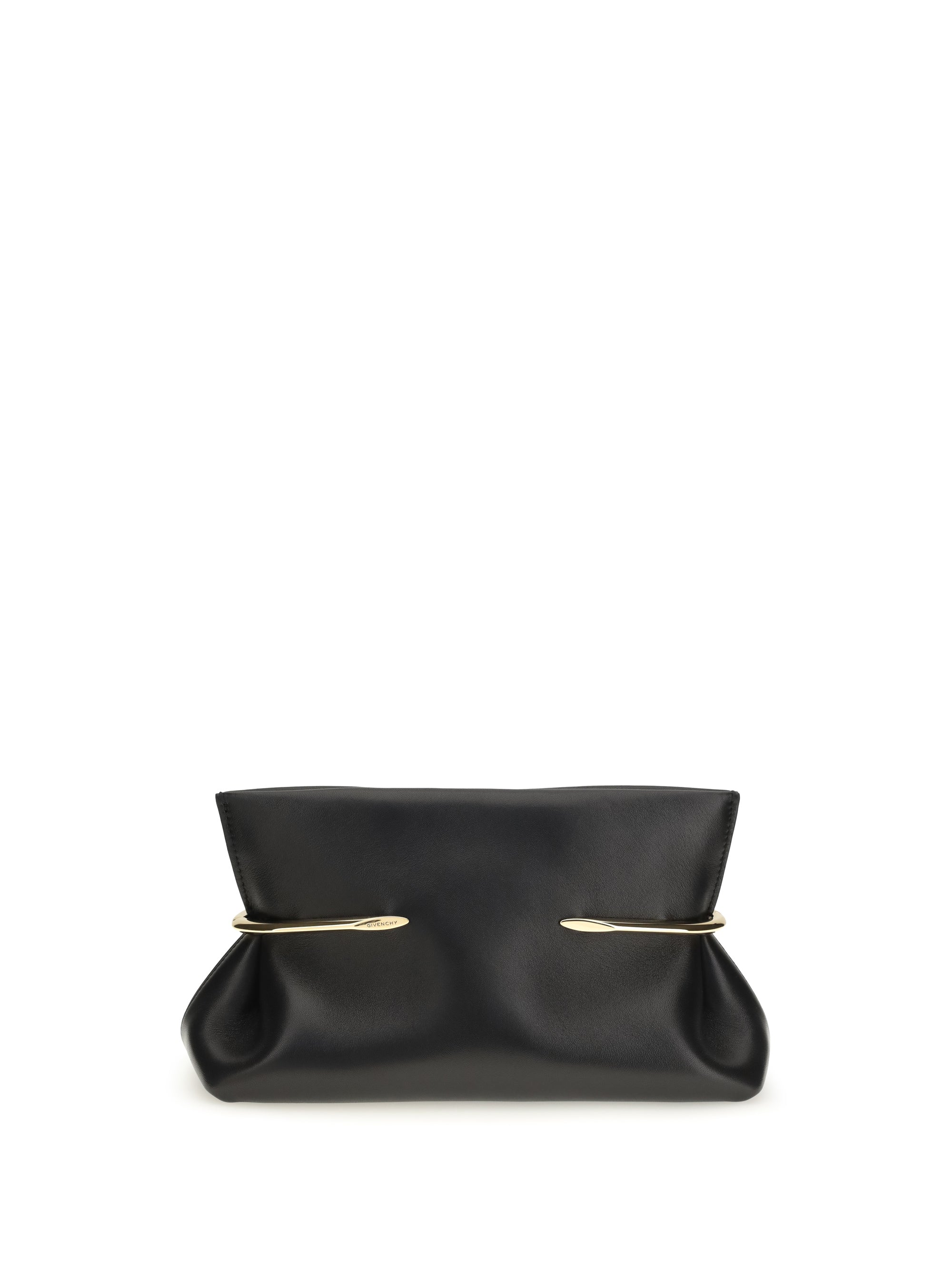 pinch soft clutch in nappa leather