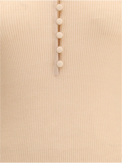 CHLOÉ L merino wool henley sweater