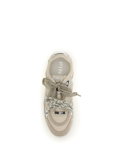 PINKO 36 yulia sneakers in suede with nylon inserts
