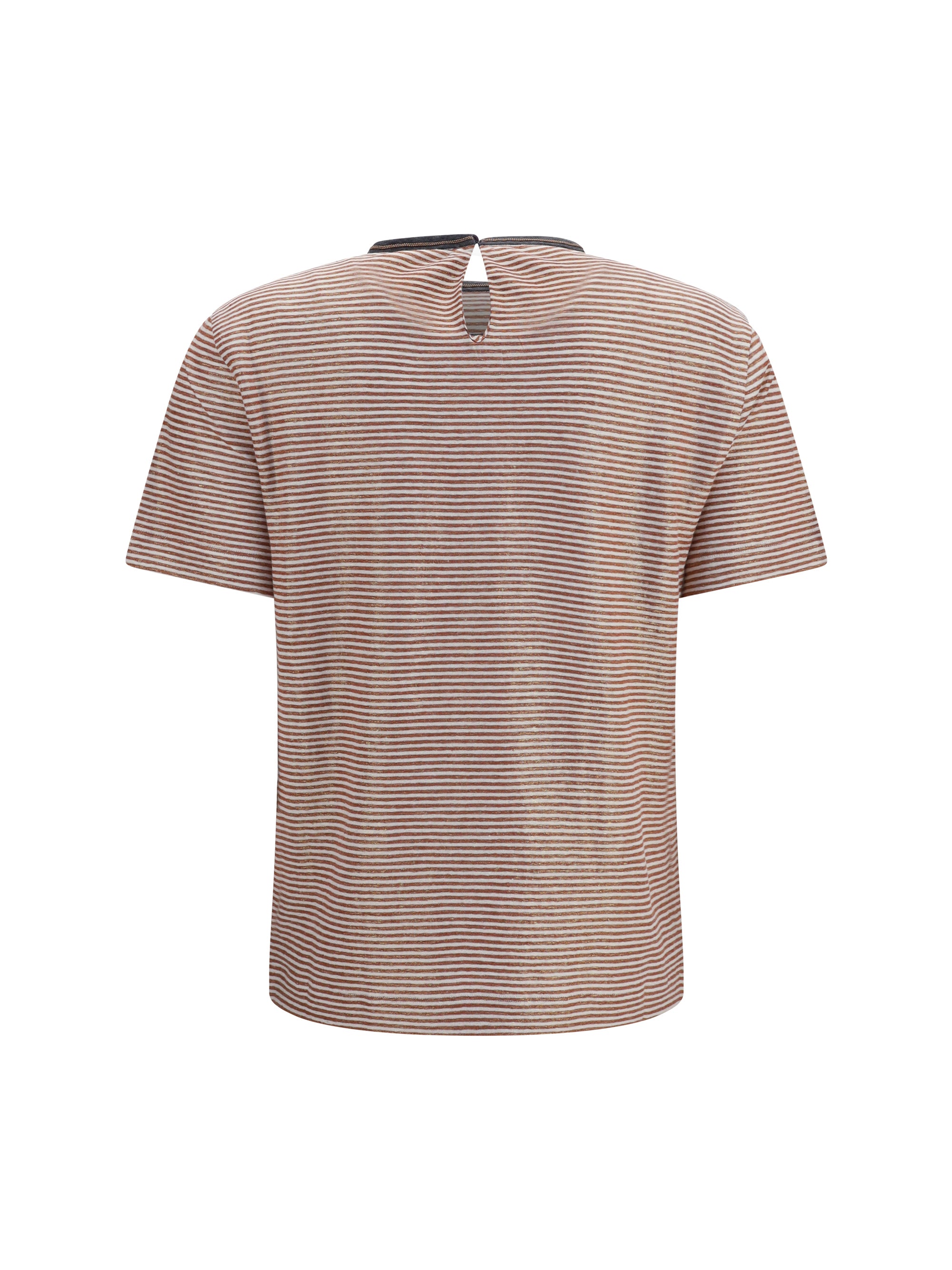 striped short-sleeve crewneck t-shirt