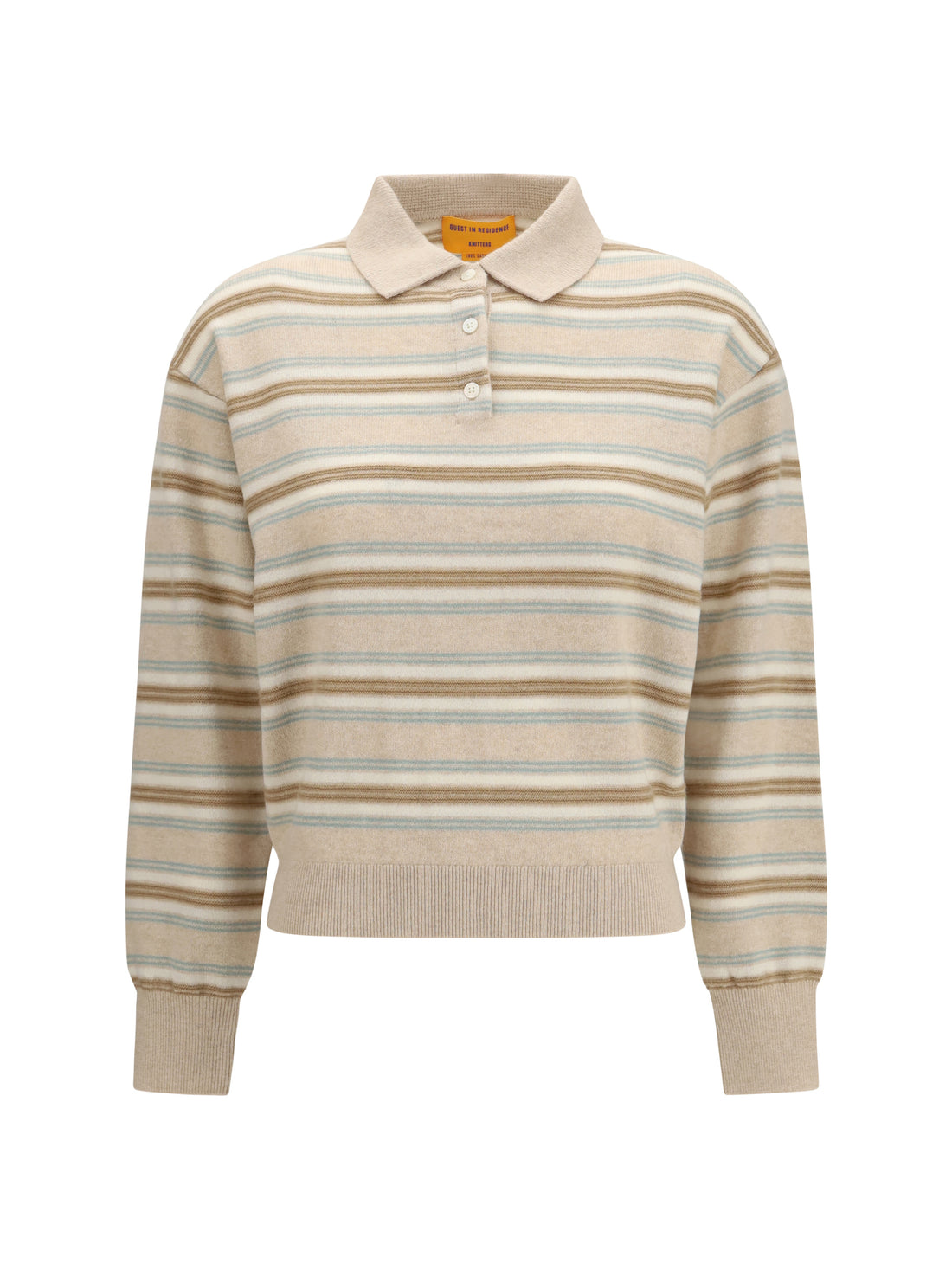 GUEST IN RESIDENCE M college striped polo sweater 