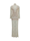 long lace and jersey dress