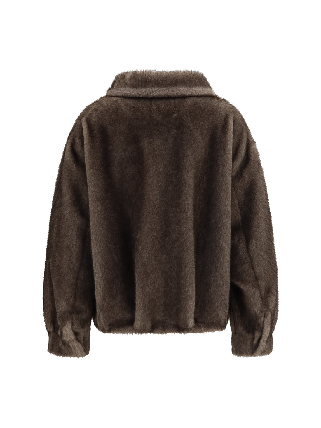 SWORD 6.6.44 40 faux fur jacket with waist belt