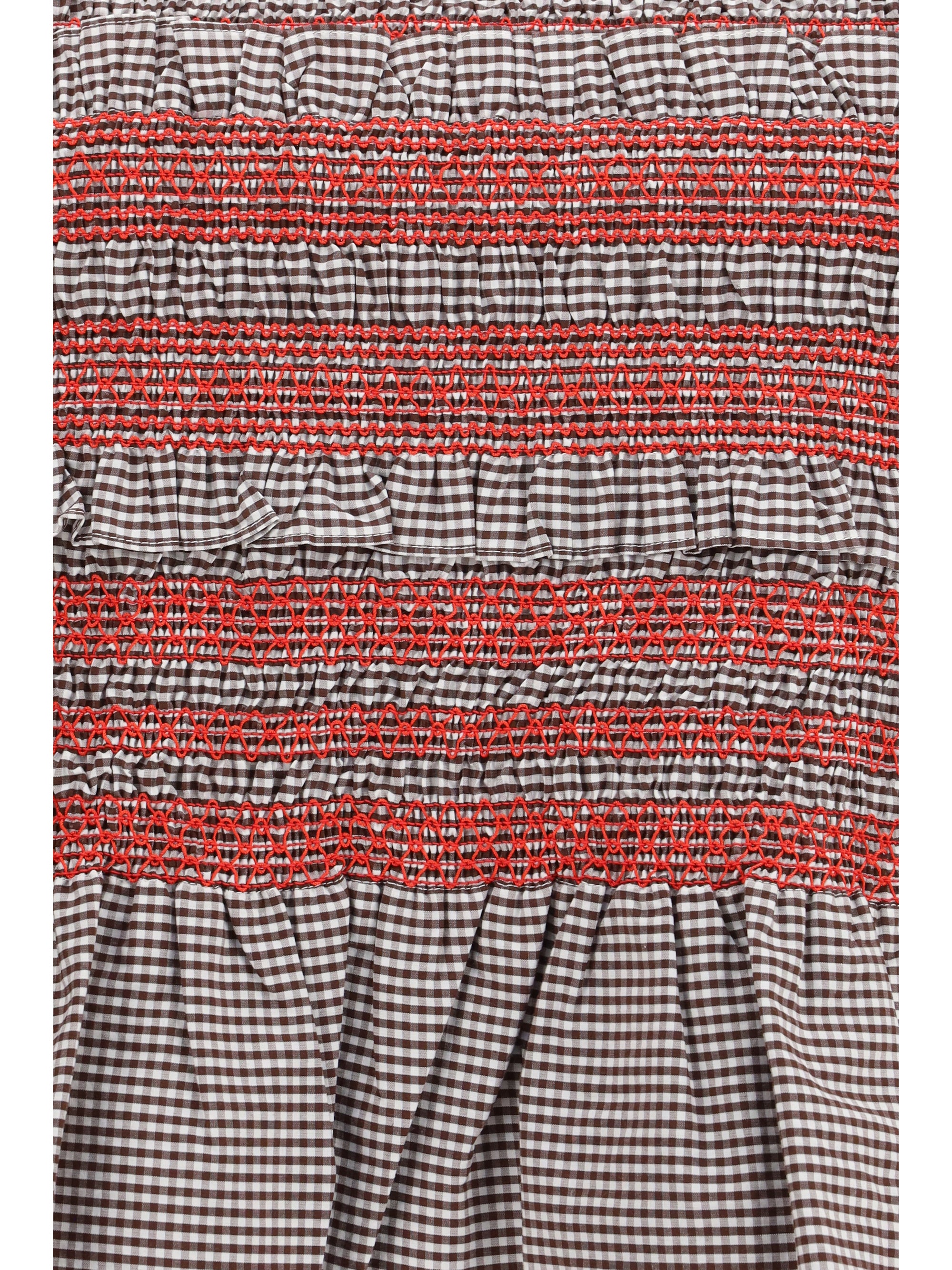 elastic printed top with ruching and side ties