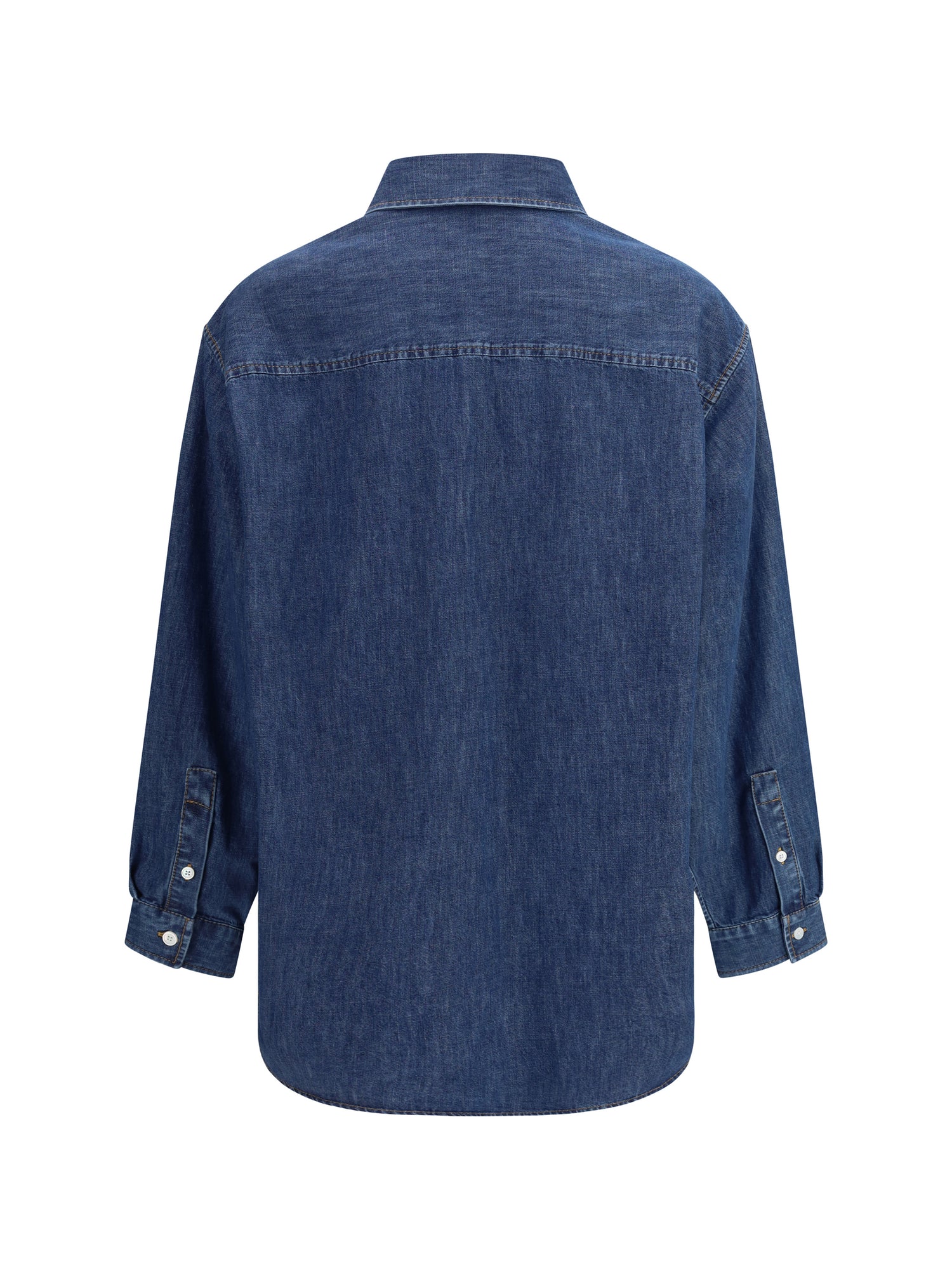 VALENTINO 40 solid chambray denim shirt