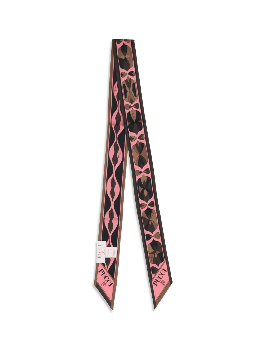 PUCCI OS silk twill bandeau scarf with mixed prints