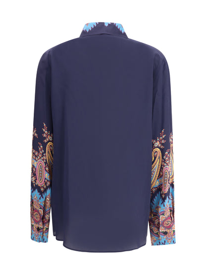 ETRO 42 silk shirt paisley print
