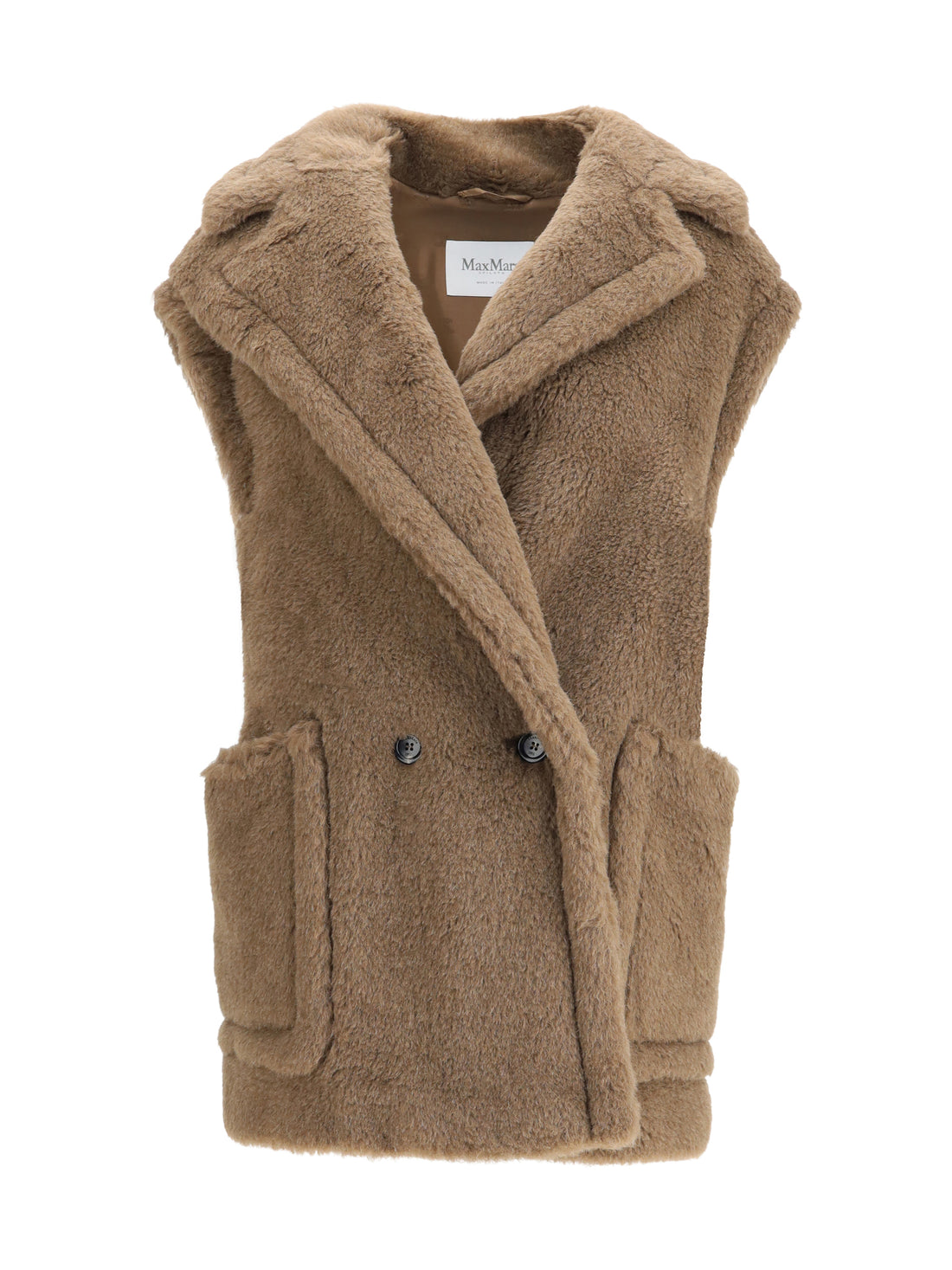 MAX MARA 42 teddy alpaca and wool vest
