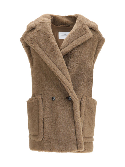 MAX MARA 42 teddy alpaca and wool vest