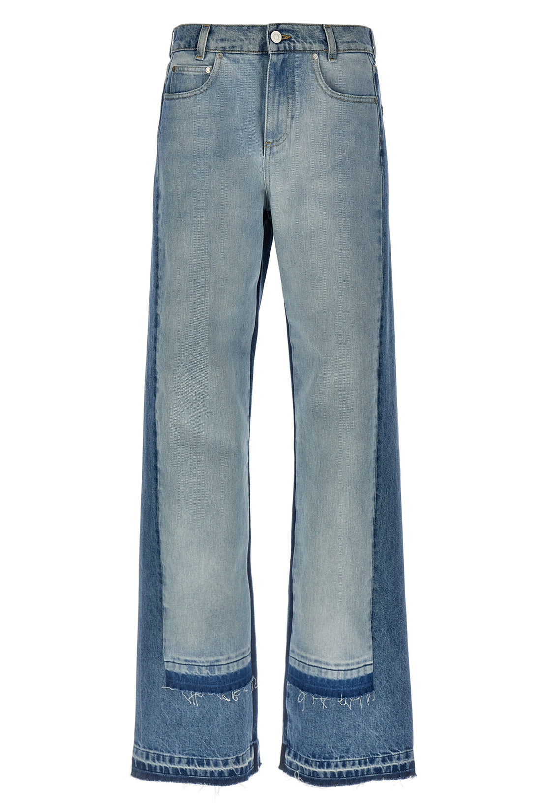STELLA MCCARTNEY 25 two-tone layered cotton denim jeans