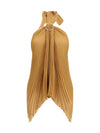plissé chiffon top