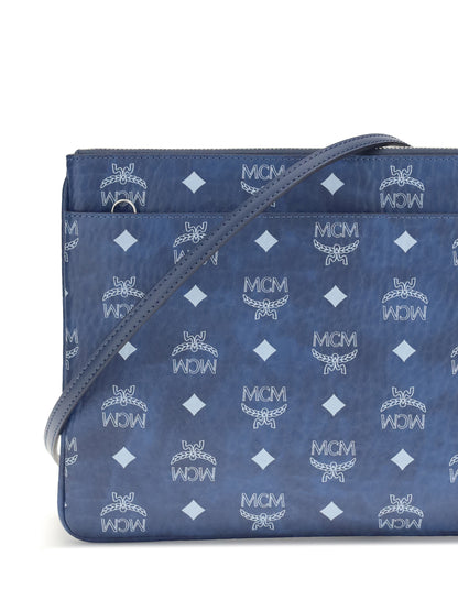MCM OS pouch with visetos print