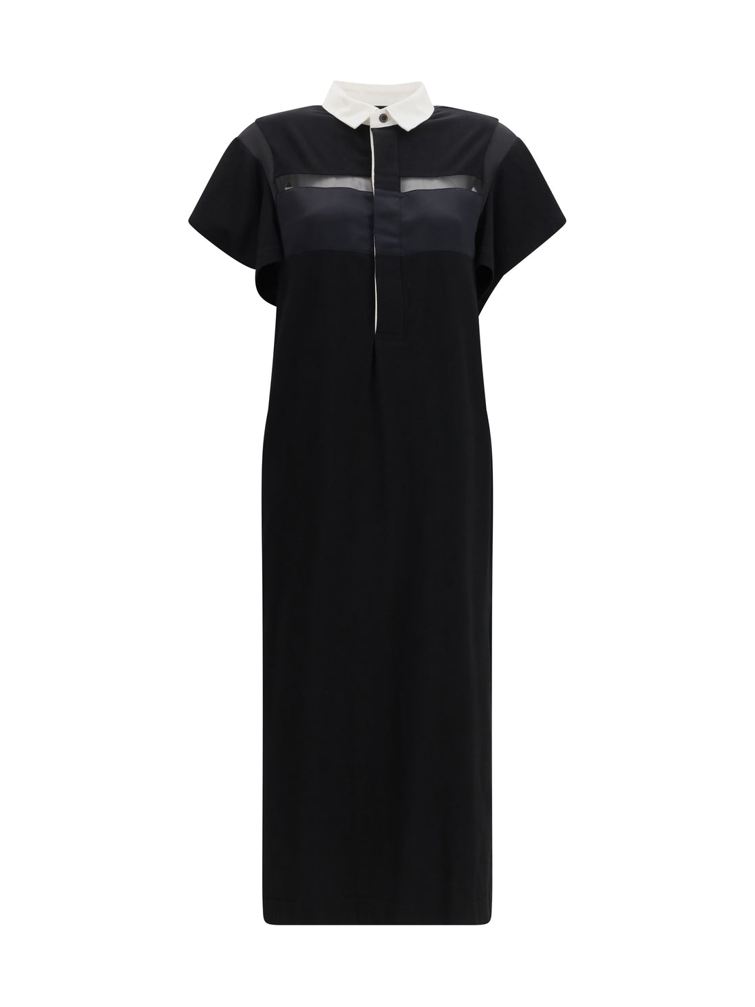 SACAI 2 cotton jersey midi dress