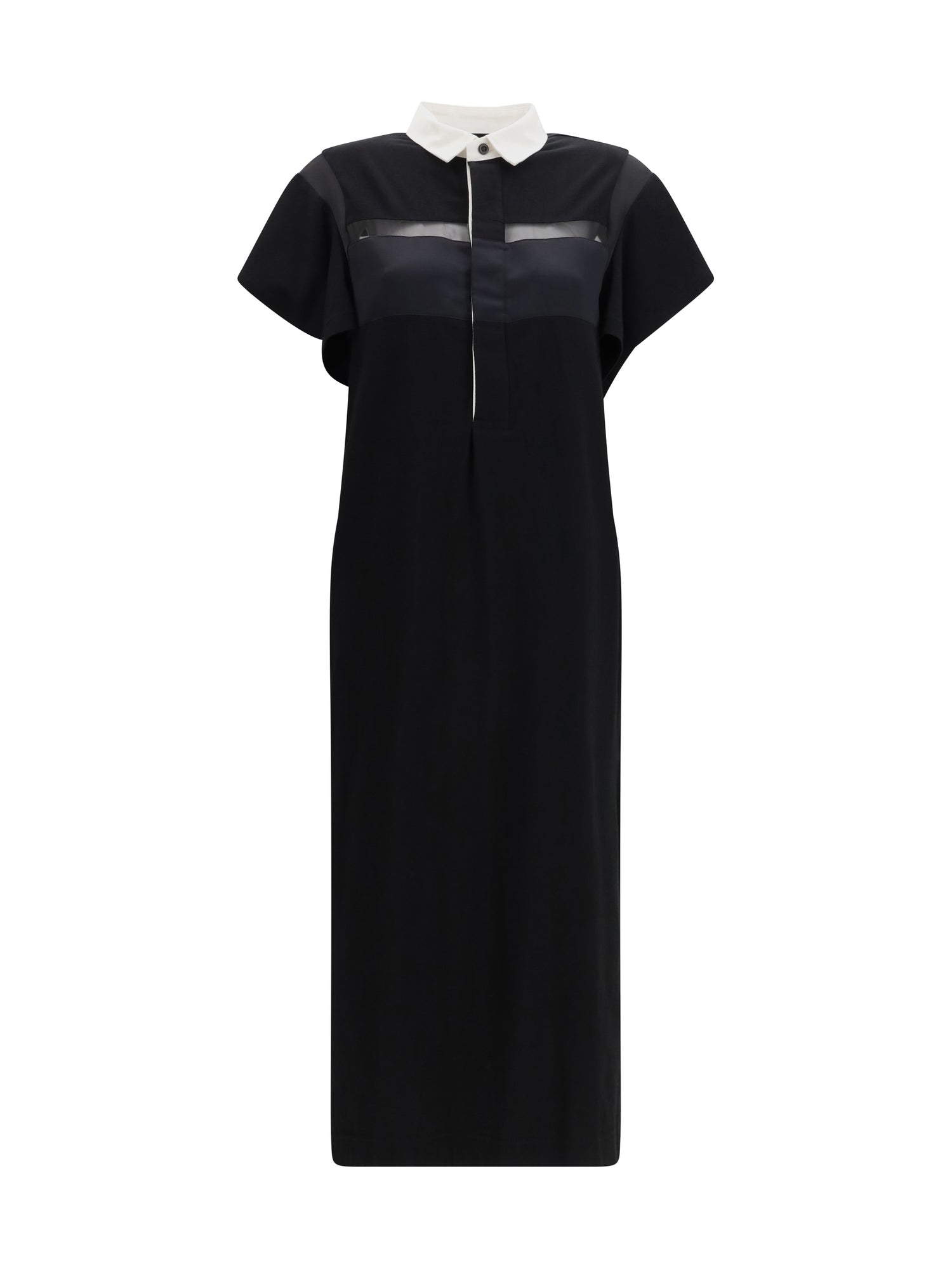 SACAI 2 cotton jersey midi dress