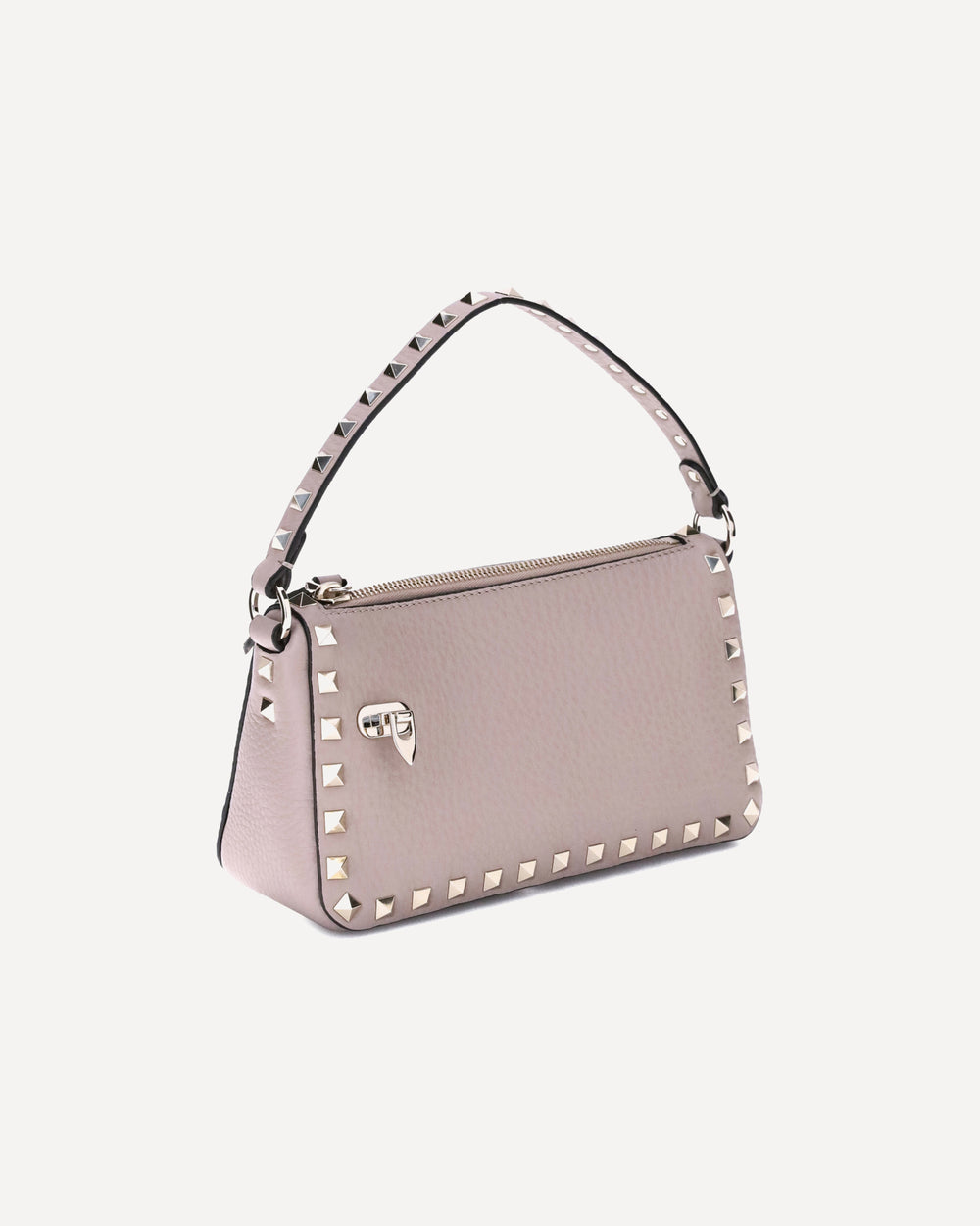 rockstud zip-up shoulder bag