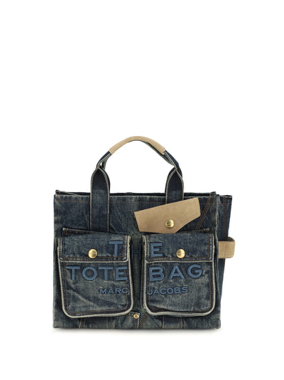 medium cargo denim tote bag