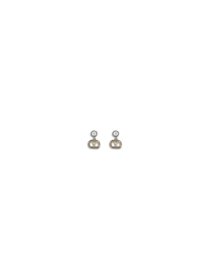 VALENTINO GARAVANI OS signature vlogo earrings with swarovski® crystals