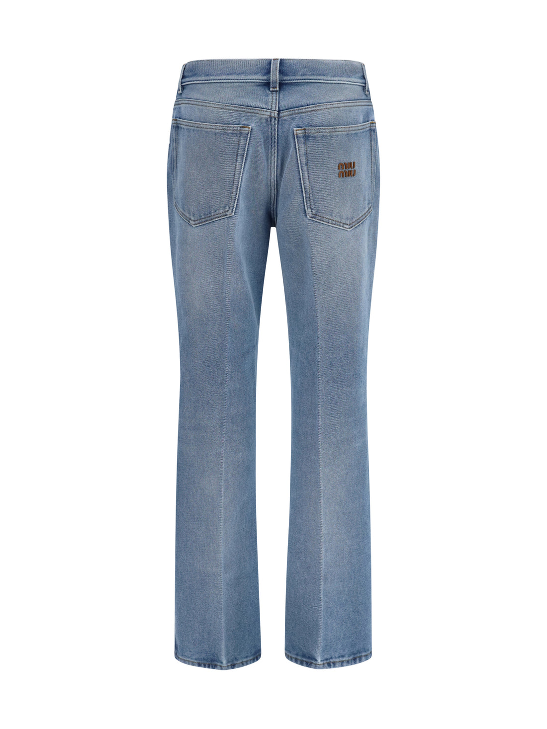 MIU MIU 28 washed denim five-pocket jeans