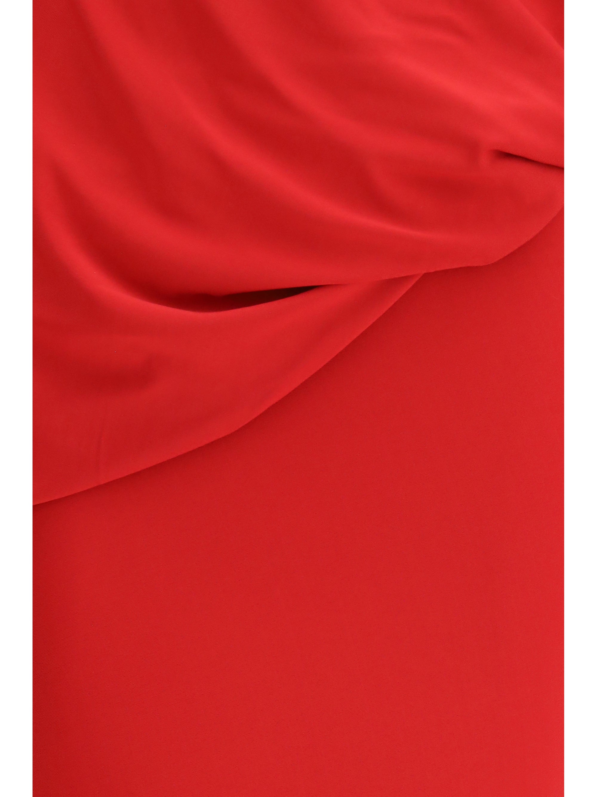 long open-back dress with high neck