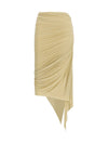 draped midi skirt