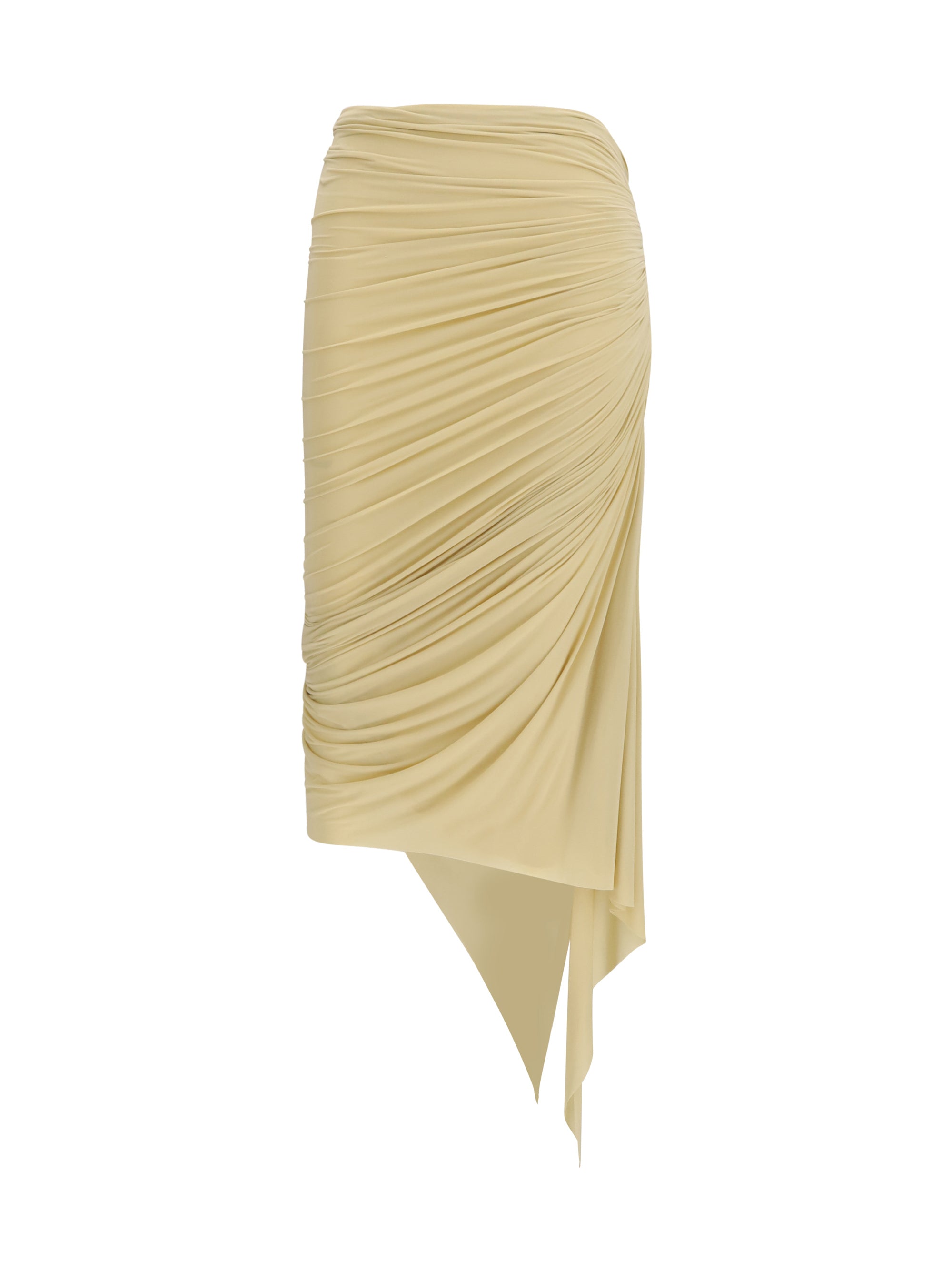 draped midi skirt