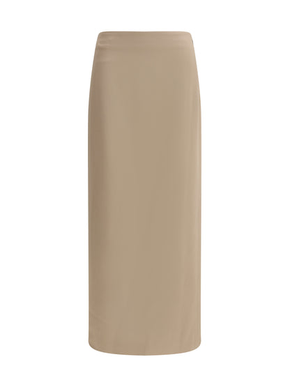 BRUNELLO CUCINELLI 44 satin midi skirt