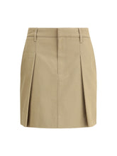 BRUNELLO CUCINELLI 38 pleated cotton short skirt