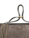 spin suede tote bag