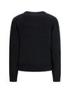 raspberry detail sweater