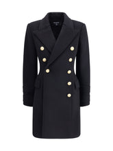 BALMAIN 36  wool and cashmere double-breasted coat