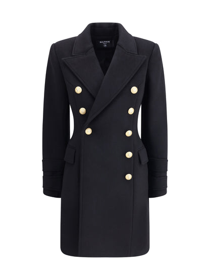 BALMAIN 36  wool and cashmere double-breasted coat