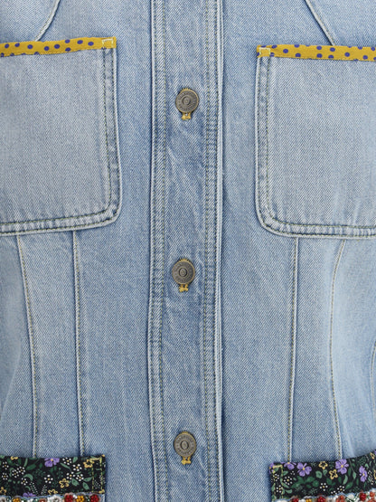 VALENTINO 42 denim jacket with embroidery