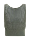 perforated sequin tank top